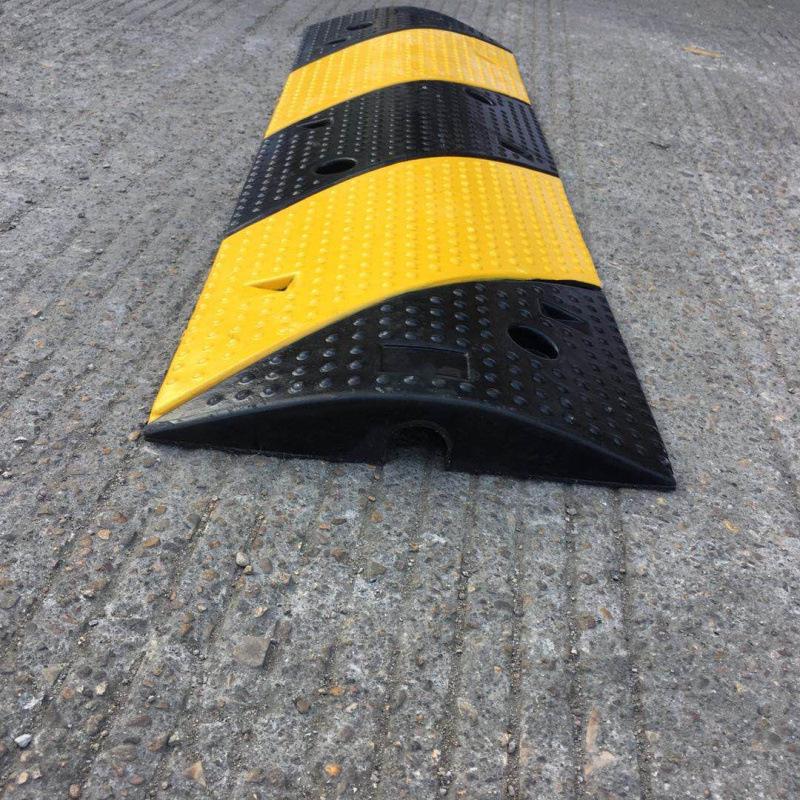 Rubber Speed Bump: Door, Road, Groove, Ramp Mat - Parking Wheel Stopper with Shock Absorption.