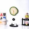 Wall Clock Living Room Wall-mounted Silent Clock Modern Simple Green and Orange Color Home Clock Decorative Clock