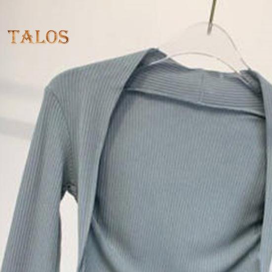 Solbeskyttelsesklær Ensfarget Langermet Slim Fit Solbeskyttelsesjakke Allsidig Ensfarget Danse- og Yogadrakt