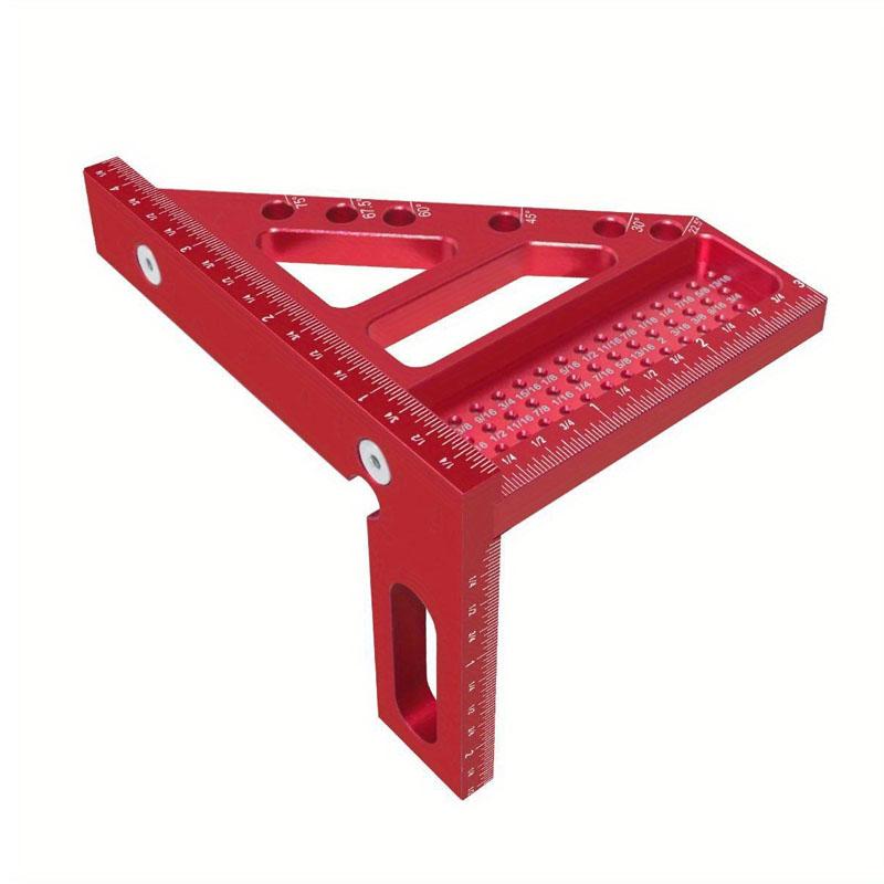 3D Multi-Angle Ruler Aluminum Alloy Measuring Ruler Square Ruler Protractor Carpenter Square Hole Scribing Woodworking Tools
