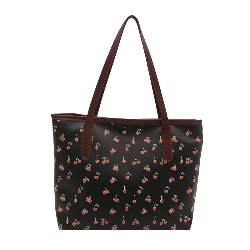 

Advanced sense of foreign style large-capacity bag women s 2025 new fashion commuter shoulder bag, college student class tote bag чёрный