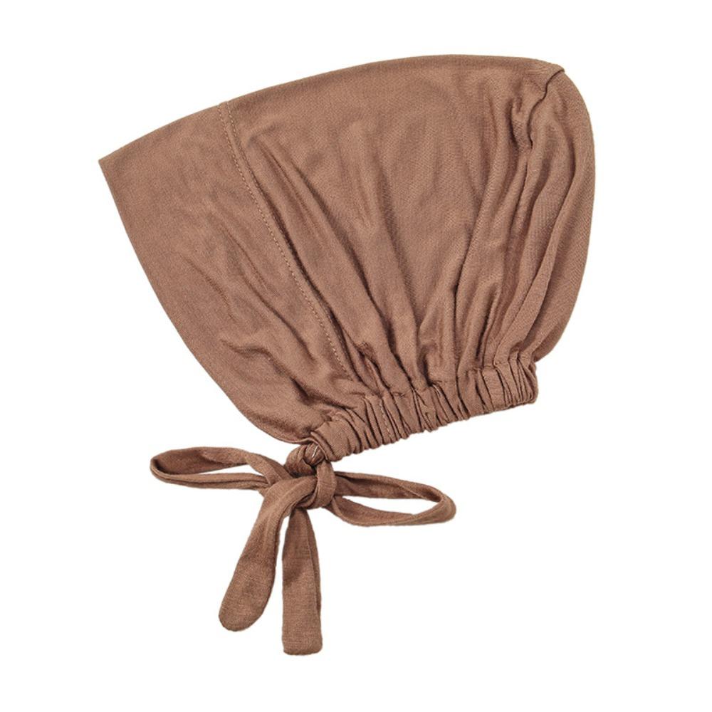 Solid Color Modal Headscarf Soft Modal Hijab Caps Inner Cap Islamic Underscarf  Islamic Headwear