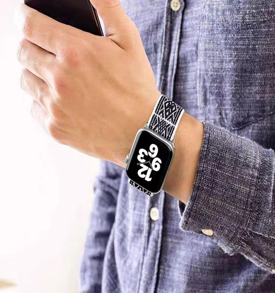 5Pcs Nylon Straps For Apple Watch Band  49mm 45mm 44mm 40mm 38mm For Women Men,Adjustable For Apple Watch Series 11 10 Ultra 3 2
