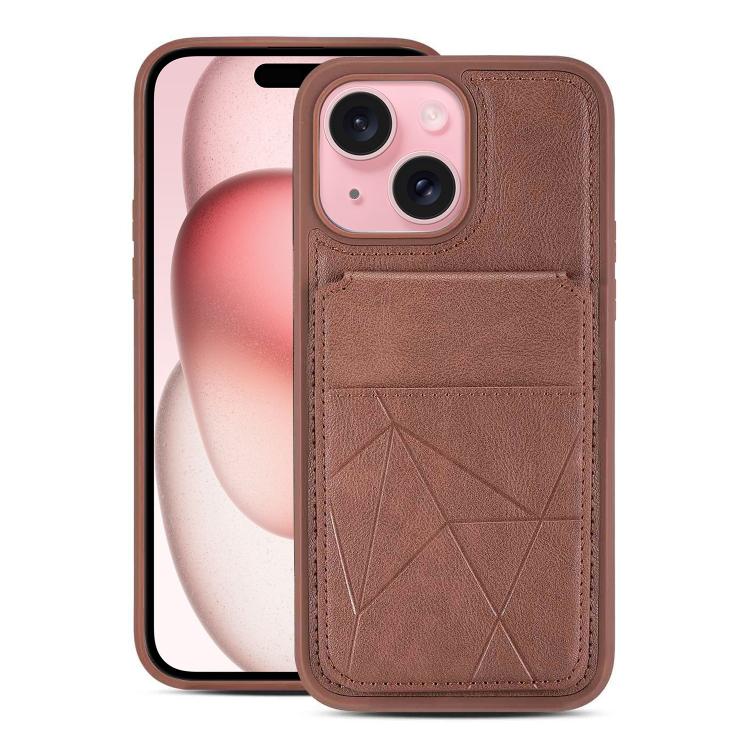 Multifunctional Vertical Flip Card Wallet Holder Vegan Leather Back Phone Case