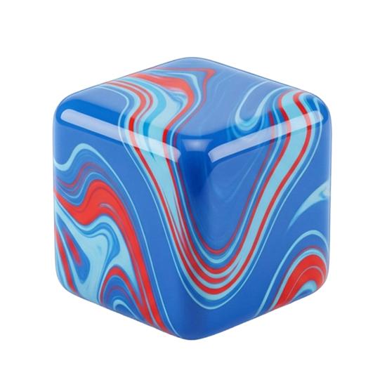 Pattern Cube Squeeze Toy Anxiety Relief Stress Ball Sensory Toy Decompression Stress синий