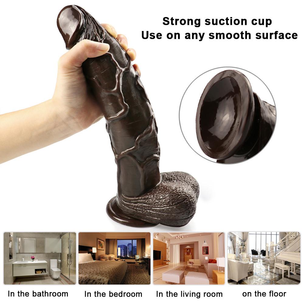 Brown Realistic Anal Dildo Anal Plug Butt Plug Small Penis with Suction Cup Dick Cock Dong Adult Sex Toys for Women