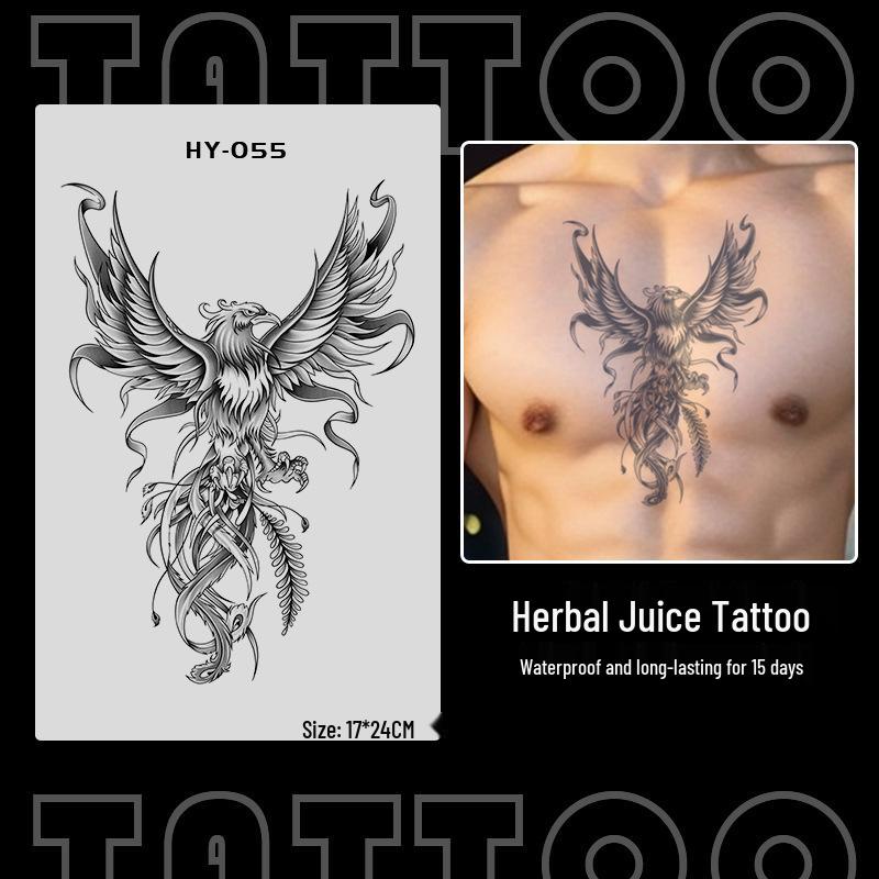 Japanese Traditional Tattoo Waterproof Sticker: Men's Long-lasting Floral Arm Pattern.
