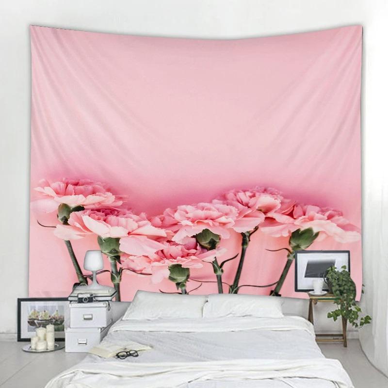 Garden Printed Tapestry Arched Flower Door Pattern Hanging Cloth Home Decoration Bedroom Living Room Wall Background Cloth