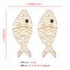 Hollow Stitching Fish-Shaped Earrings Za Trend Exaggerated Earrings Temperament Creative Earrings