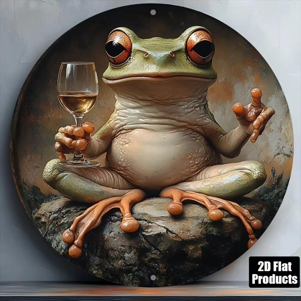 Vintage Frog Metal Tin Sign Bar Kitchen Decor Rustic Pub Cafe Wall Plaque