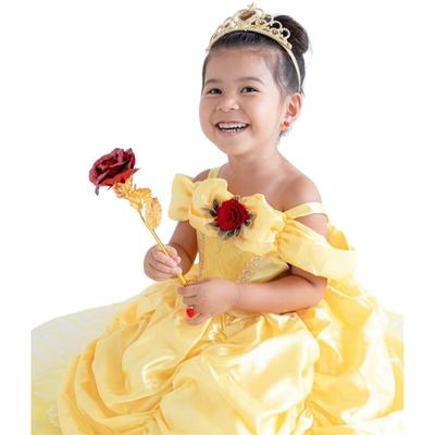Beauty and the Beast Belle Princess Dress Yellow Girls Cute Disney Dress Princess Halloween Costume Birthday Present Grandchild Birthday [coto Select]