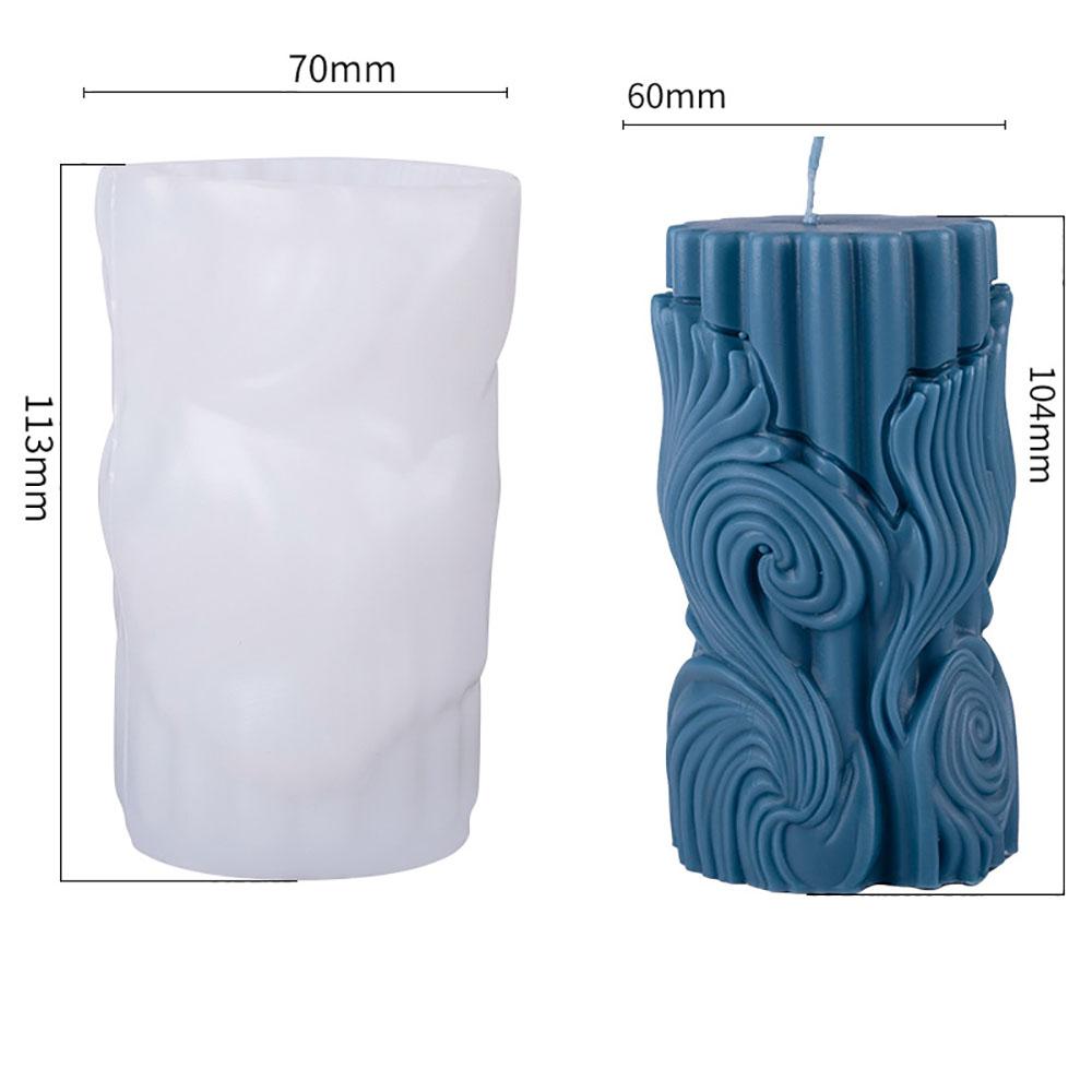 3D Letter Relief Cylindrical Candle Silicone Mold Creative  Artistic Design Relief Resin Mould DIY Craft Home Decor