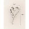 1pc Hollow Out Heart Shaped Metal Shaped Elegant Hair Claw For Thick Hair, Gold Head Piece Valentine's Day