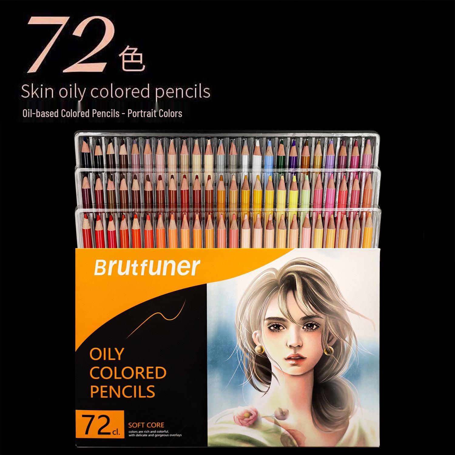 

Набор карандашей 120 цветов на масляной основе и 180 цветов водорастворимых с ручками для комиксов и граффити - Идеальный художественный подарок 2B