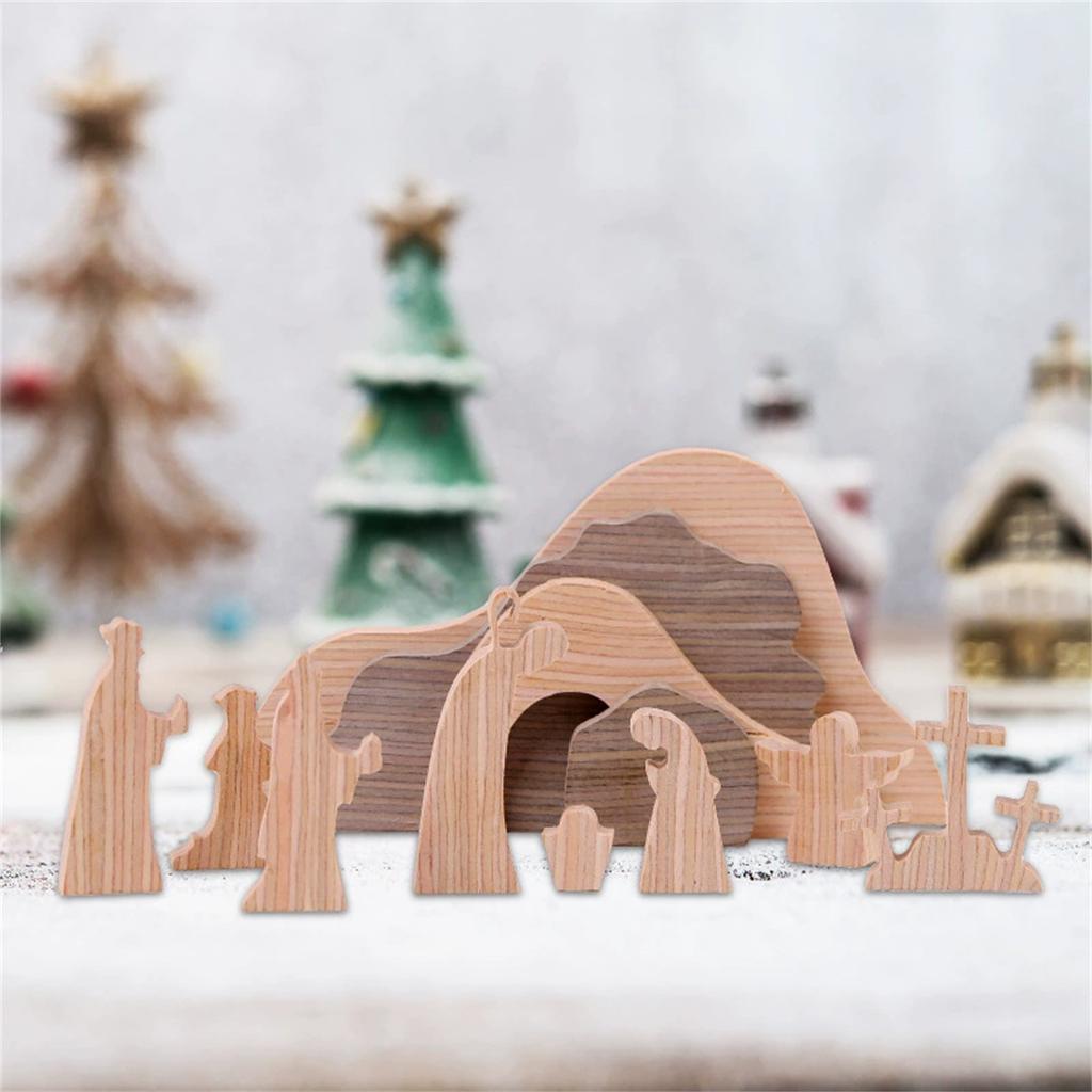The Empty Tomb Easter Scene Cross Easter Scene Wooden Decoration Desktop Ornaments