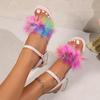 Transparent High-heeled Sandals  New Summer Thick-heeled Fashion Sandals French Temperament with Niche