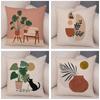 Simple Illustration Style Pillowcase Interior Decoration Office Living Room Home Pillowcase