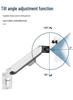 Telescopic Wall Mount Monitor Stand with Rotating Arm for Industrial and Computer Screens