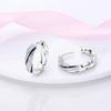 Silver Plated U Round Heart Shape CZ Zircon Earrings Hoop Earrings For Women DIY Making Jewelry Gift