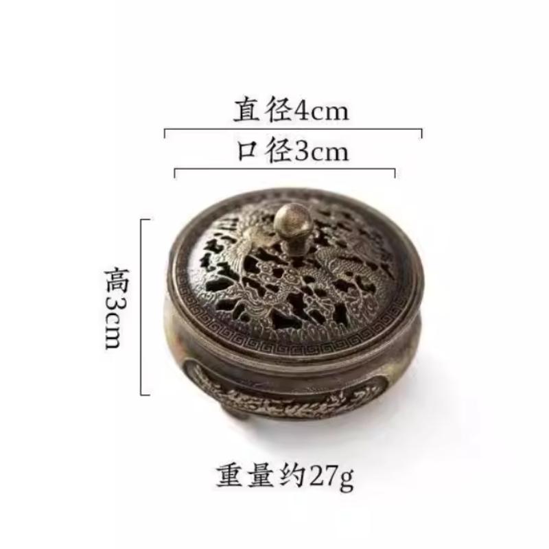

Dragon Phoenix Small Incense Burner Standing Style Hundred Blessings Incense Tray Home Use Indoor Sandalwood Decorative Items