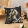 1pc Gothic Devil Krampus Design Pillowcase, Soft And Comfortable Polyester Short Plush Fabric, Single-Sided Print, 44.96 X 44.96 Cm, Machine Washable,