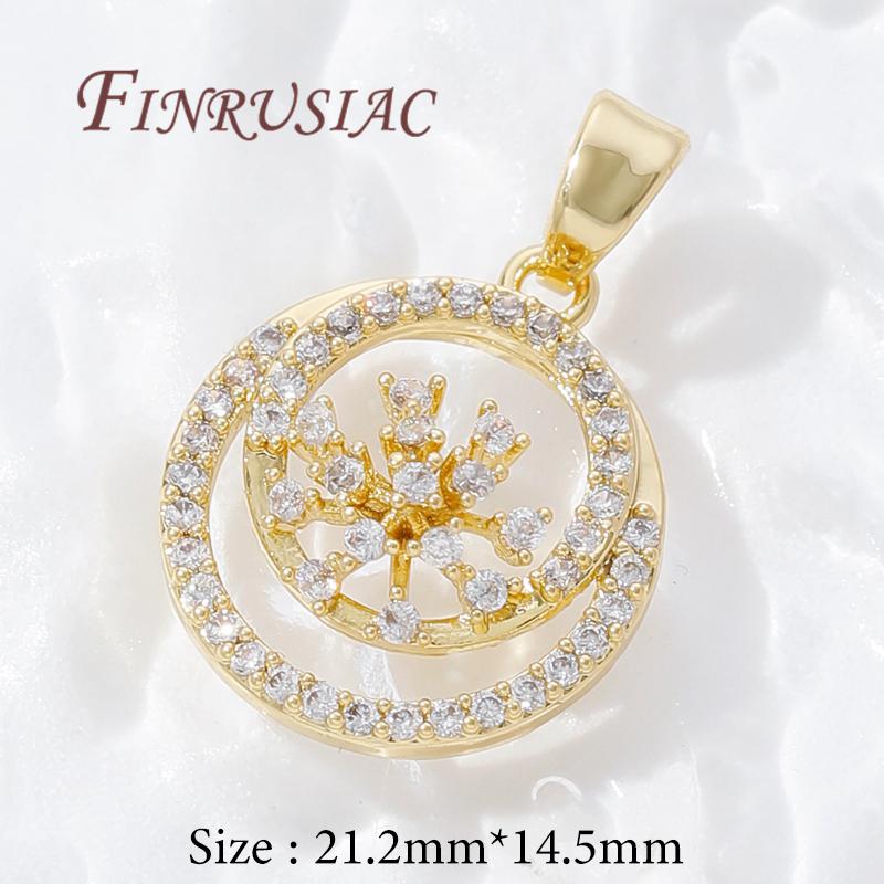 18K Real Gold Plated Crystal Charms For Jewelry Making,Trendy Jewellery Charms Accessories,Pendant For Needlework