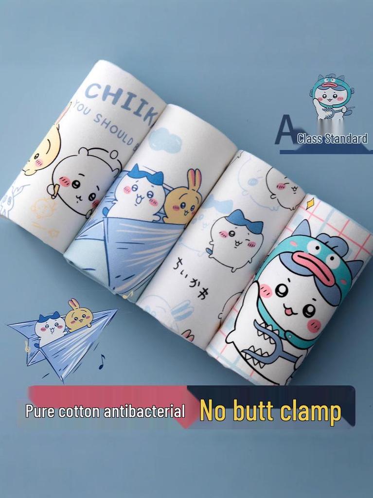 Pure Cotton Cartoon Boxer Briefs for Girls - Toddler to Pre-Teen Sizes