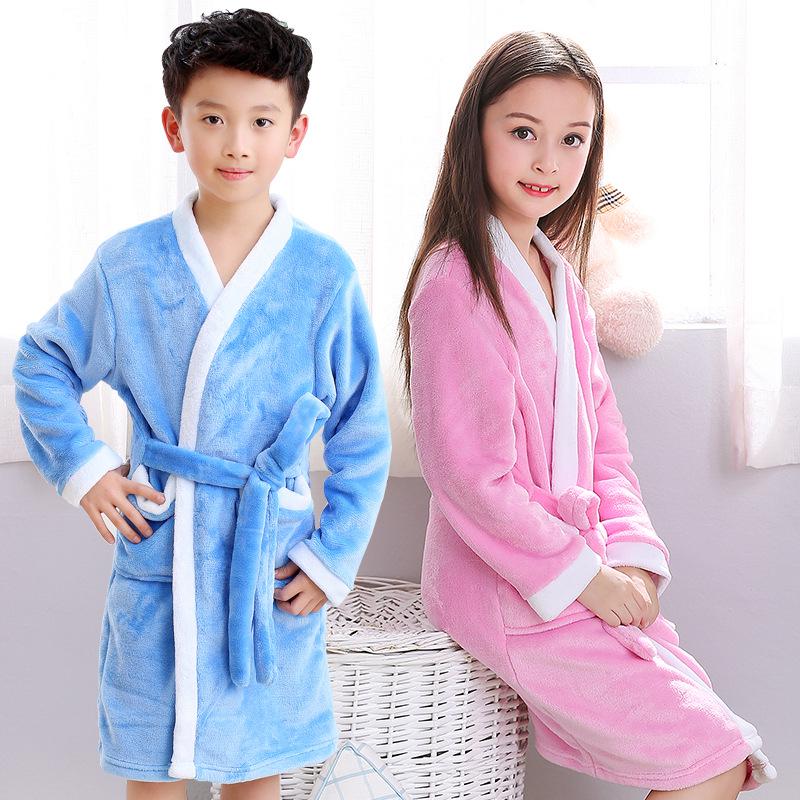 Vanbuy Boys Girls Animal Hooded Robe Fleece Bathrobe Toddler Kids Halloween Costume