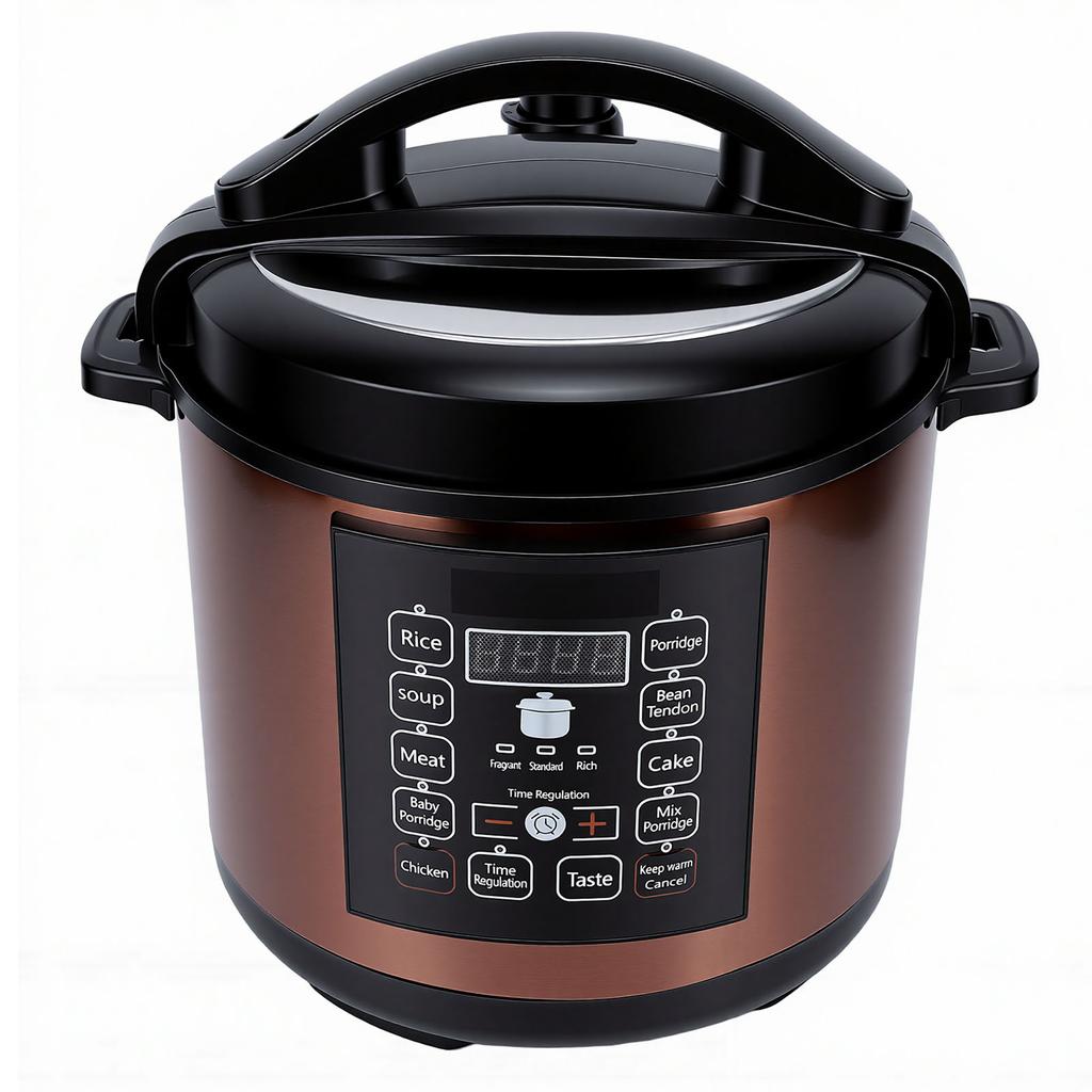 Electric Pressure Cooker 6L Slow Cooker Rice Steam Saute Yogurt Maker Warmer Multi Function Smart Preset EU Plug 220V