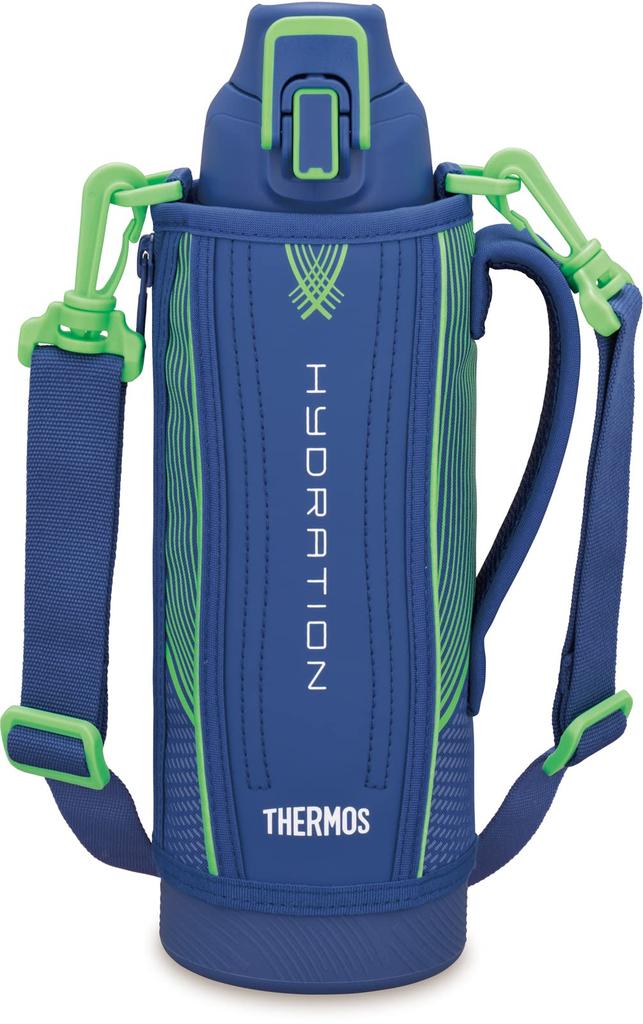 Thermos Vacuum Insulated Sports Bottle, 1L, Blue-Green, Keeps Drinks Cold Only, FHT-1002F BLGR