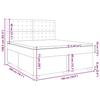 VidaXL Slat Bed Base with Mattress Black 180x200 Cm Velvet 3290992