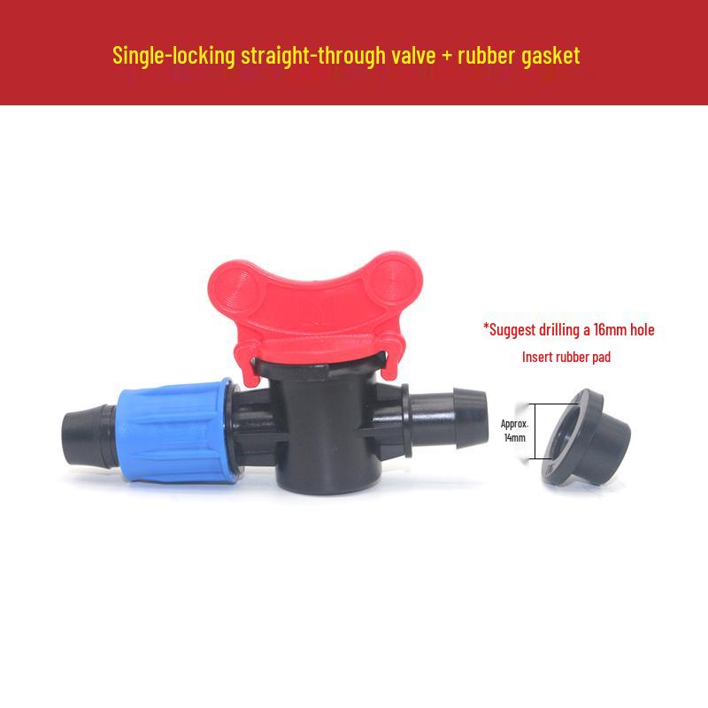 16PE Drip Irrigation Locking Pipe Fittings: Elbow, Tee, Plug, Bypass, Straight Connectors