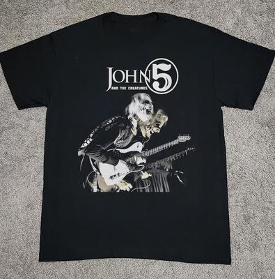 JOHN 5 AND THE CREATURES Koncertní turné Tričko Černé Všechny velikosti S-5XL Unisex Tričko