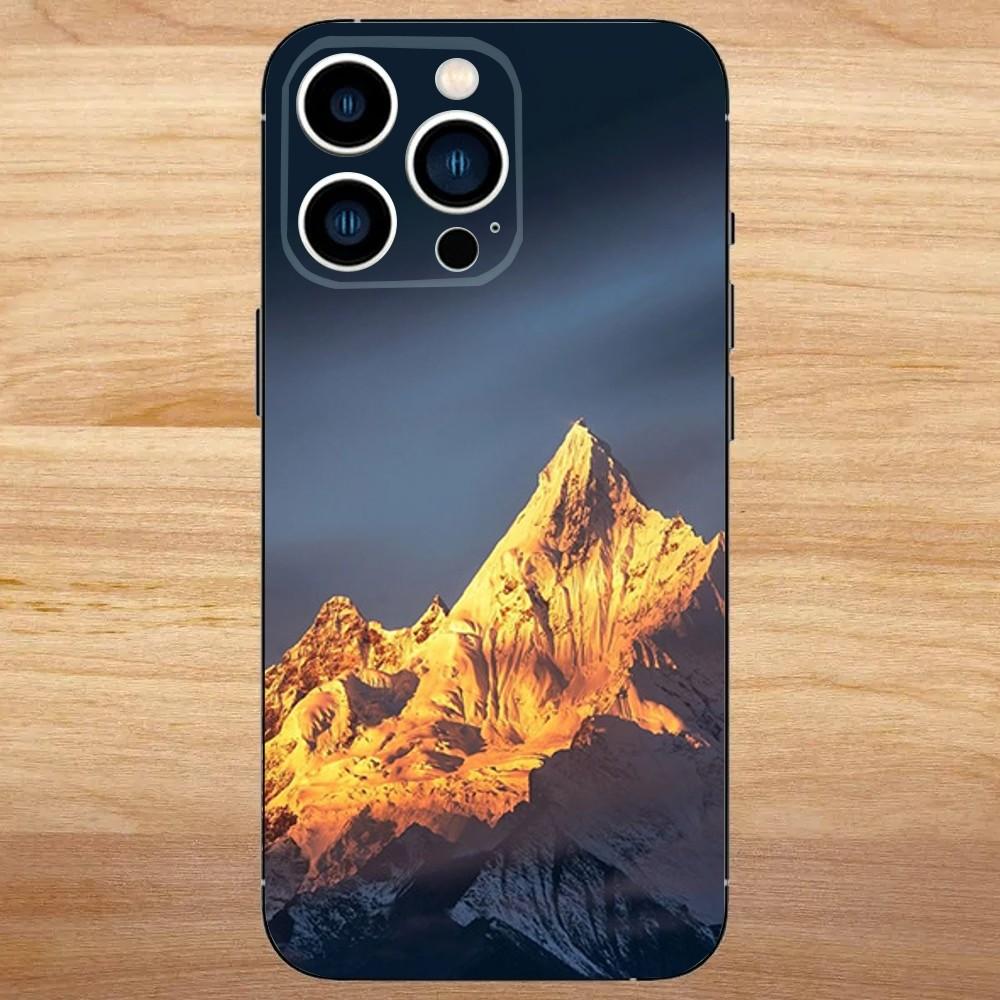 Góra Everest światowa pierwsza Etui na Telefon Dla iPhone 16,15,14,13,12,11,Mini,Pro,SE,MAX Białe Matowe Odporne na Wstrząsy Pokrowiec