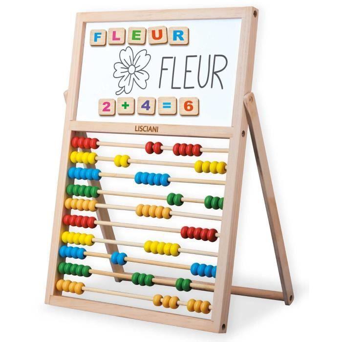 My First Easel Skills - Montessori Game - MONTESSORI - Double-Sided Board, Magnetic Letters and Numbers