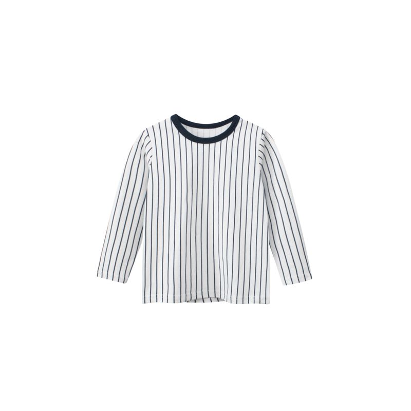 27Kids Children's Clothing Spring and Autumn Boys Cotton Base Shirt Babies' Long Sleeve T-shirt Stripes Clothes Baby's Top