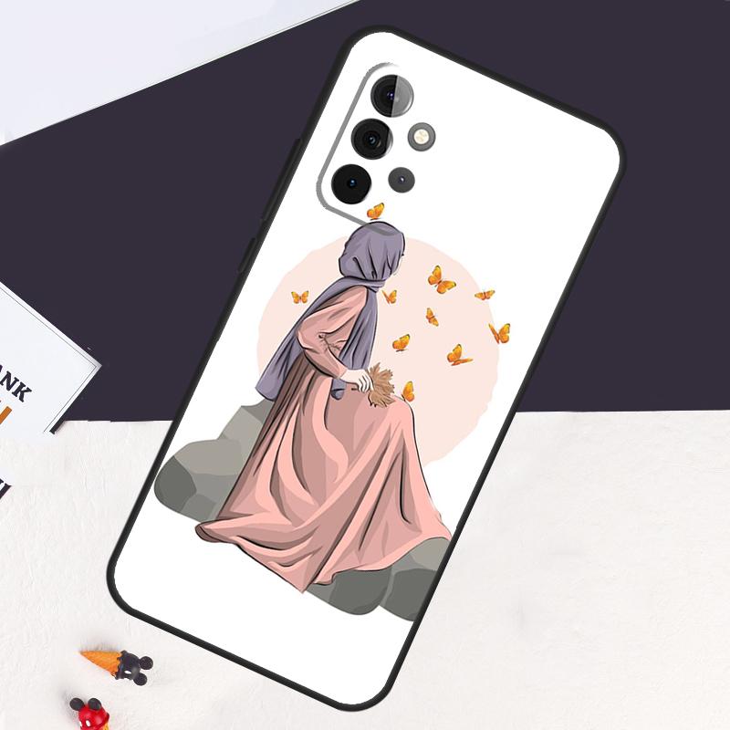 Muslim Islamic Arabic Hijab Gril Case For Samsung Galaxy A05 A06 A26 A16 A56 A36 A22 A32 A52 A54 A34 A14 A55 A15 A53 A33 A35
