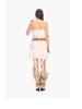 Korean Style Irregular Ribbon Layered V-Neck White Camisole Dress