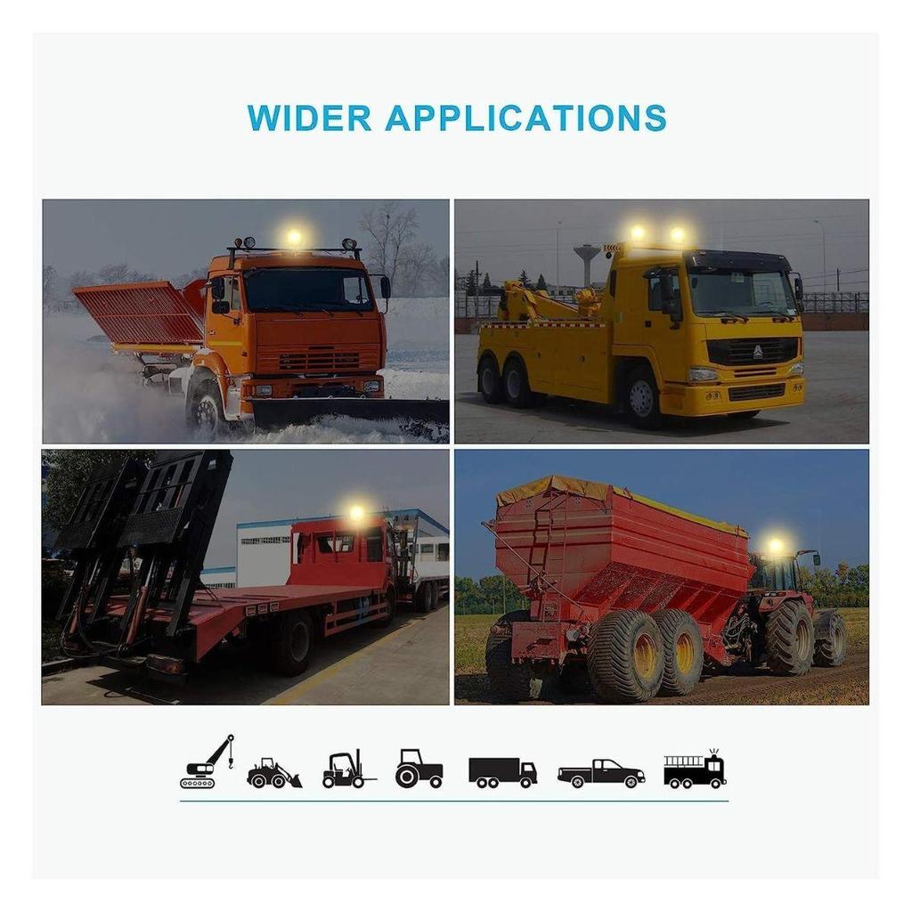 APSMOTIV Quadratische Nebelscheinwerfer Arbeit Off Road Geeignet für Arbeitsleuchten für LKW Traktor JCB Baggerlader 3Cx 4Cx 5Cx 2Cx Glühbirne Universelle Passform