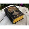 Grimoire Leather Journal, Print Tree of Life Journal, Blank Spell Book of Shadows Leather Celestial Gifts For Him Her.
