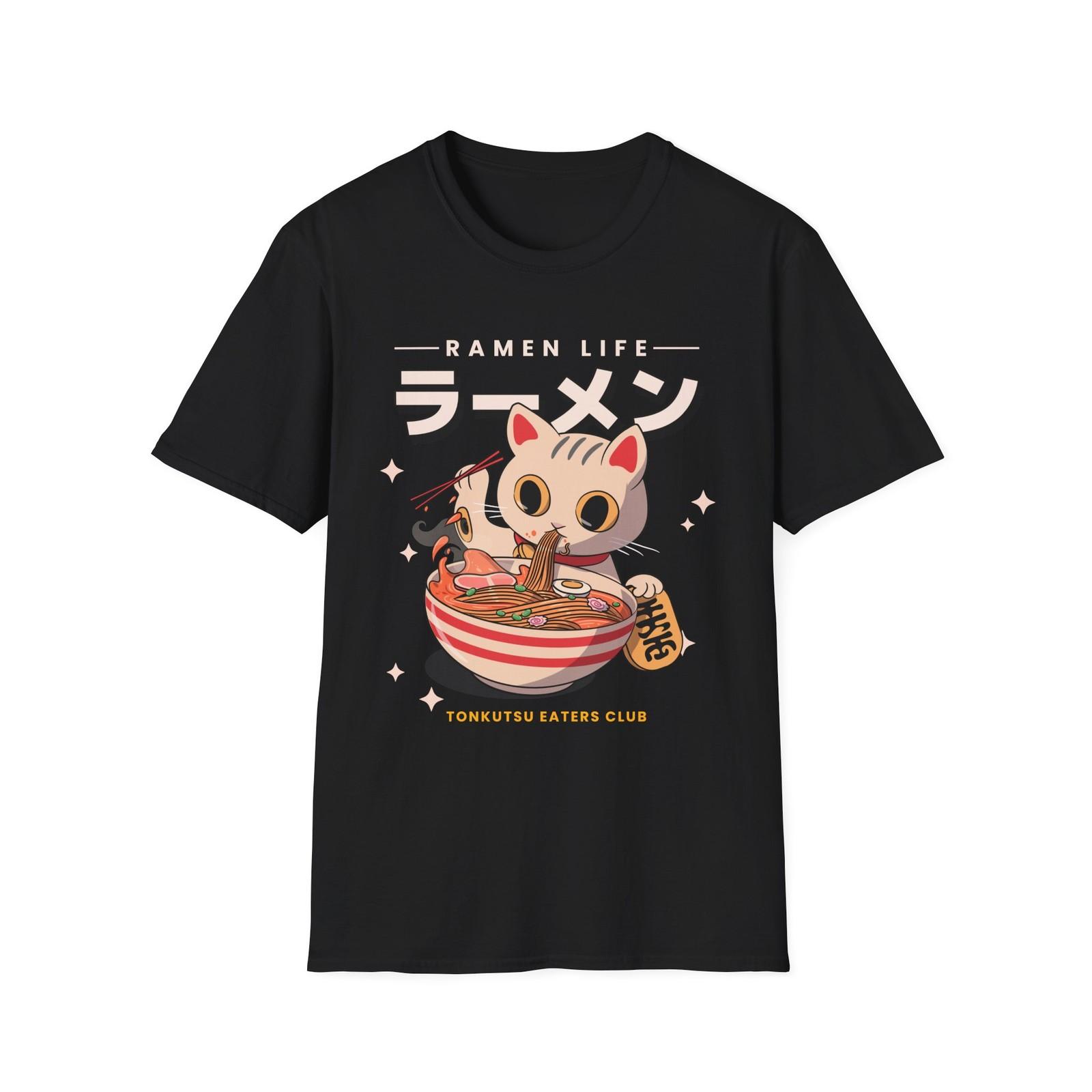Ramen Life T-Shirt Mens Womens Tees Top - Foodie Apparel, Japanese Noodle Lover Tee, Unisex Graphic 3XL