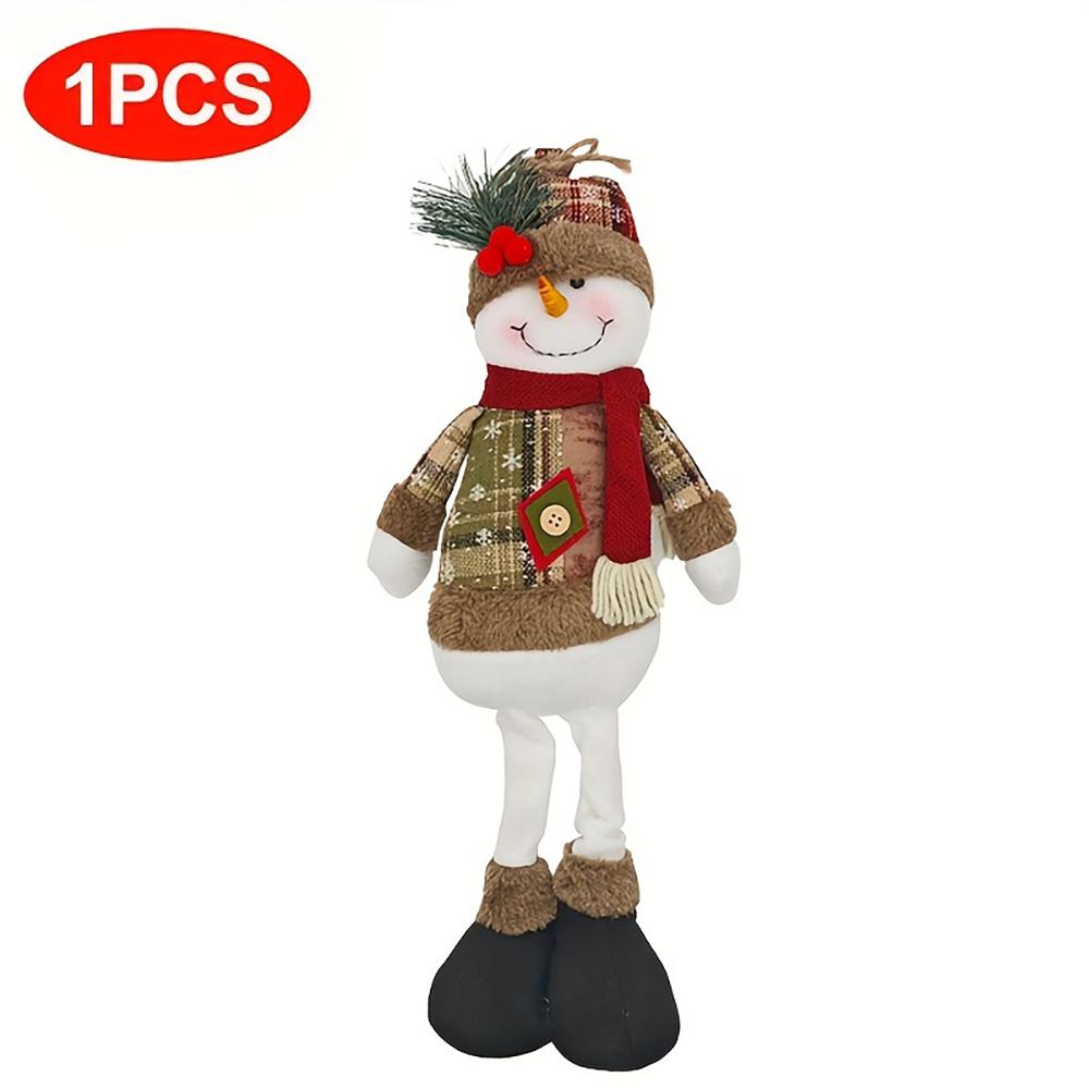 1pc/3pcs, Christmas Dolls Tree Decor New Year Ornament Reindeer Snowman Santa Claus Standing Doll Navidad Decoration Merry Chris