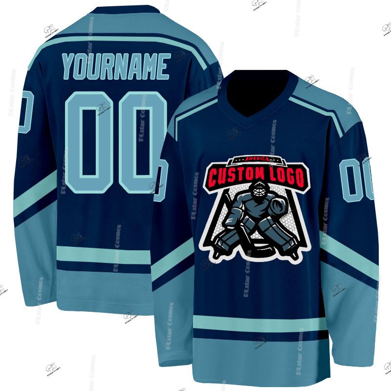 Custom Name Team Suits Gradient Graffiti Colorful Vintage Retro Breathable Pullover 3DPrint Casual V-Neck Hockey Jersey Shirts J