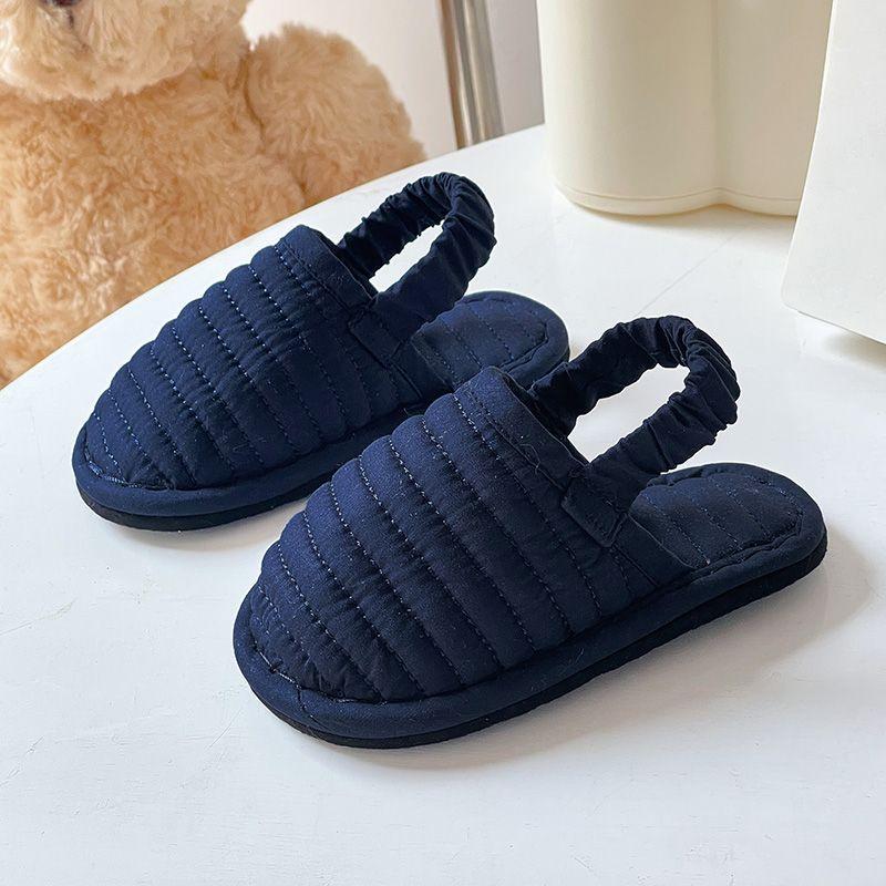 

Kids Fall and Winter Pure Cotton Fabric Soft Cloth Sole 1-3 Years Old Baby Non-Slip Toddler Shoes Mute Home Indoor Floor Slippers Tibetan Blue Inner length 14cm