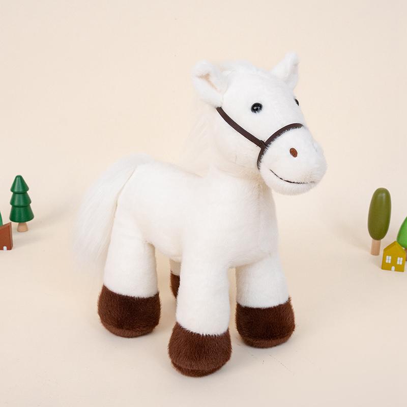 2026 Китайский Зодиак Реалистичная Плюшевая Игрушка Лошадь Мягкое Животное Супер Реалистичная Плюшевая Игрушка Пони 25cm