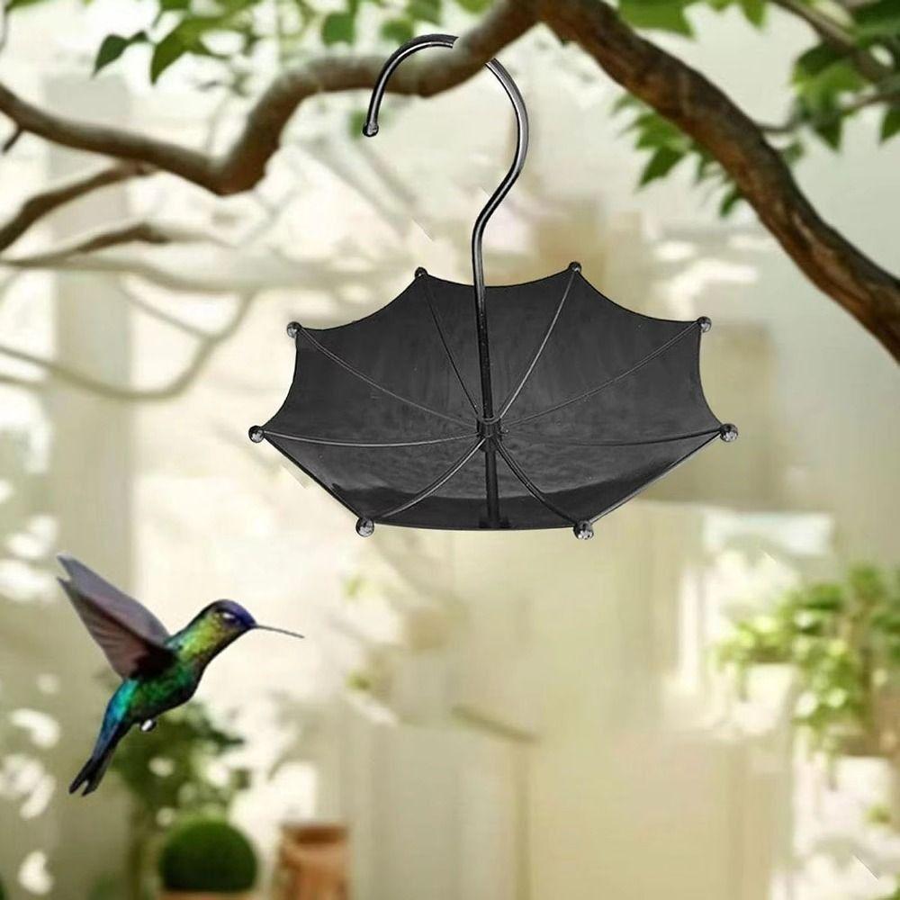 Umbrella Design Bird Feeding Tray Yard Decorations Bird Bath Feeder Hanging Bird Feeder  Backyard