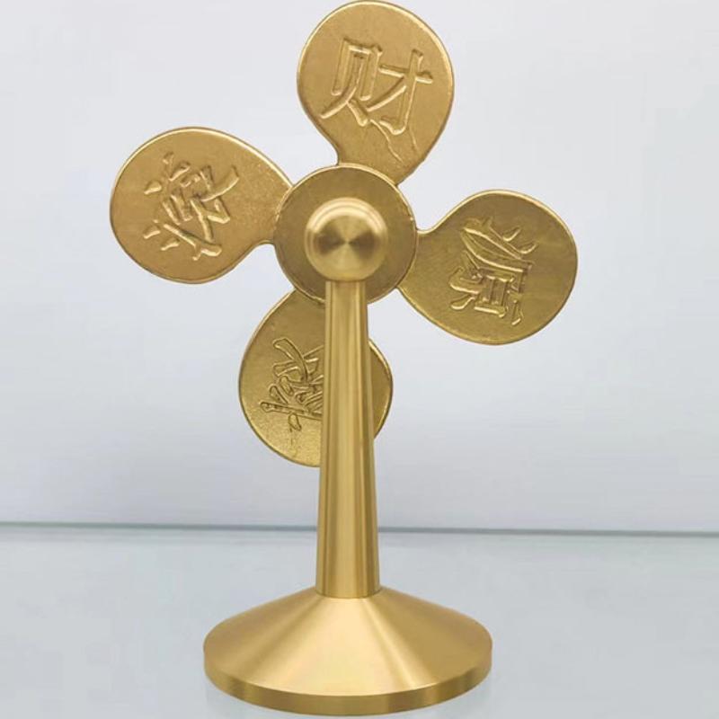Brass Windmill Ornaments, Small Bronze Objects On The Office Desktop, Wind and Water, Wealth Is Rolling, Fortune Is Turning, Small Ornaments