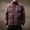Men's Luxury Stand Collar White Duck Down Jacket - Thick, Warm, and Fluffy Winter Coat