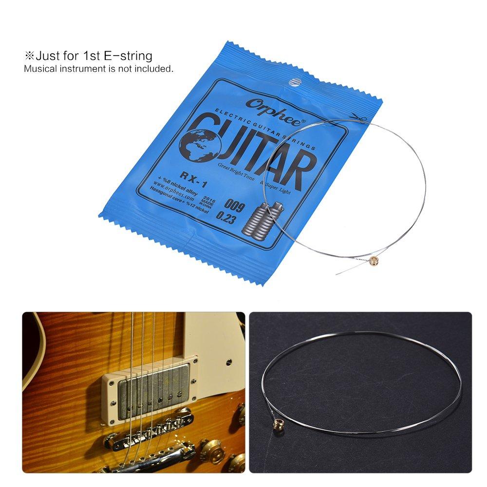 Single Electric Guitar E String ZEYUAN RX-1 .009 Gauge, 10-Pack