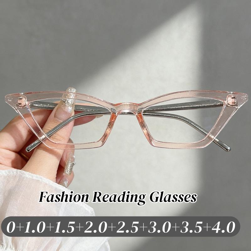 Fashion Elegant Women's Reading Glasses Men Vintage HD Lenses Far Sight Eyeglasses Retro Stylish Cat Eye Hyperopia +1.0+4.0